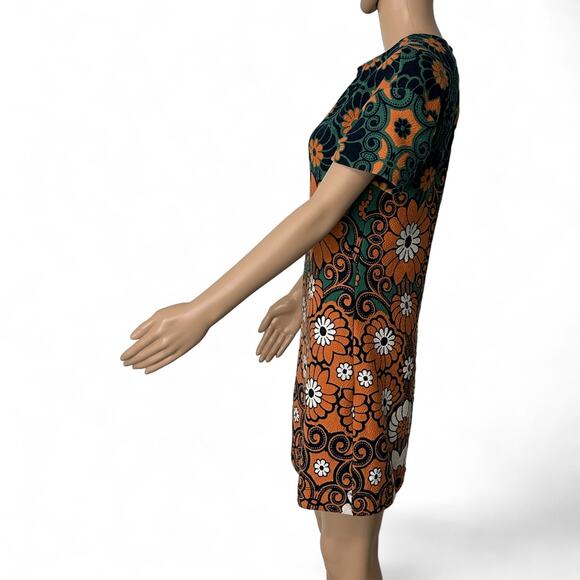 Anthropologie Maeve Hippy Short Sleeve Floral Shift Mini Dress (XS) - Picture 6 of 16